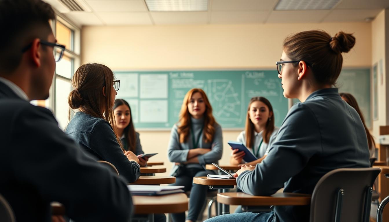 Students collaborating in a study space